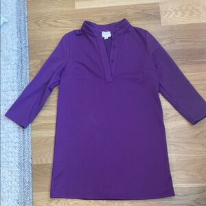 Pomander Place Purple Button-Up Dress